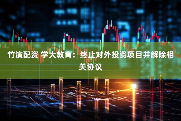 竹演配资 学大教育：终止对外投资项目并解除相关协议